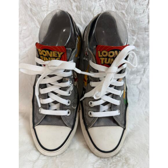 Converse Looney Tunes Chuck All Star Low Top Gray Bugs Bunny Daffy Duck M6 / W8 - Picture 5 of 13